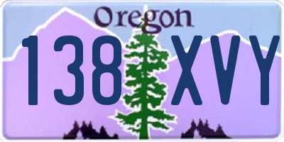 OR license plate 138XVY