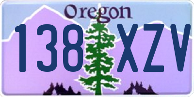 OR license plate 138XZV