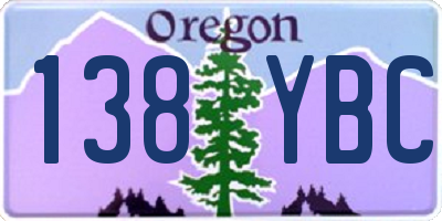 OR license plate 138YBC