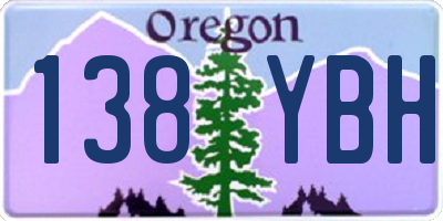 OR license plate 138YBH