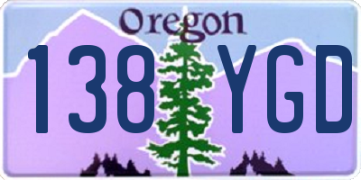 OR license plate 138YGD