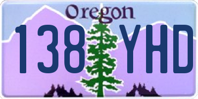 OR license plate 138YHD