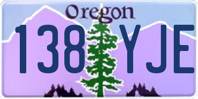 OR license plate 138YJE