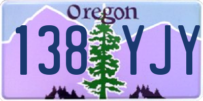 OR license plate 138YJY