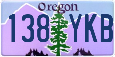 OR license plate 138YKB