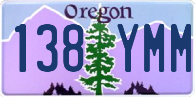 OR license plate 138YMM