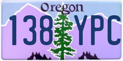 OR license plate 138YPC