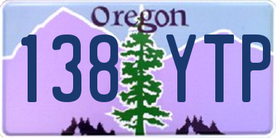 OR license plate 138YTP