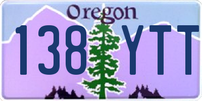 OR license plate 138YTT