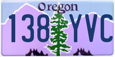 OR license plate 138YVC