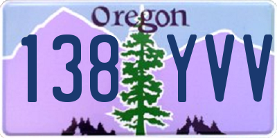 OR license plate 138YVV