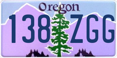 OR license plate 138ZGG