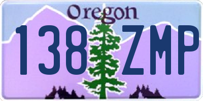 OR license plate 138ZMP