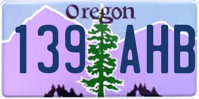 OR license plate 139AHB