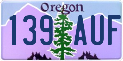 OR license plate 139AUF