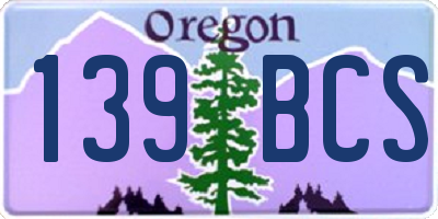OR license plate 139BCS