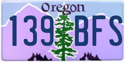 OR license plate 139BFS