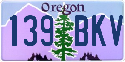 OR license plate 139BKV