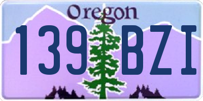 OR license plate 139BZI