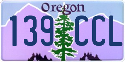 OR license plate 139CCL