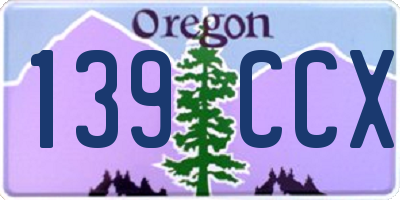 OR license plate 139CCX