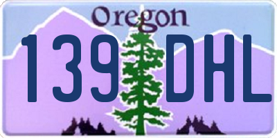 OR license plate 139DHL