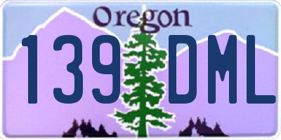 OR license plate 139DML