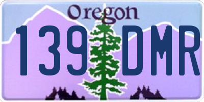OR license plate 139DMR