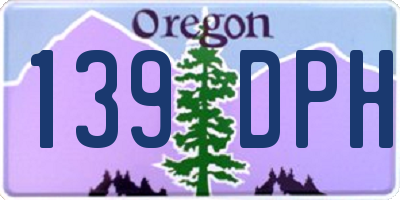 OR license plate 139DPH