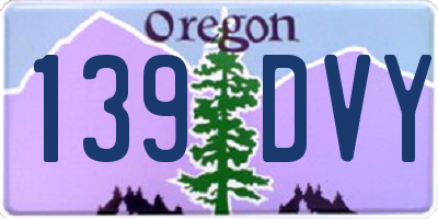 OR license plate 139DVY