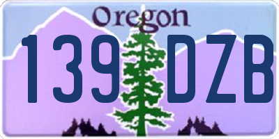 OR license plate 139DZB