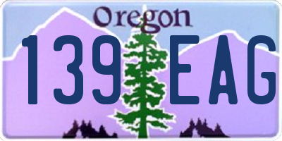 OR license plate 139EAG