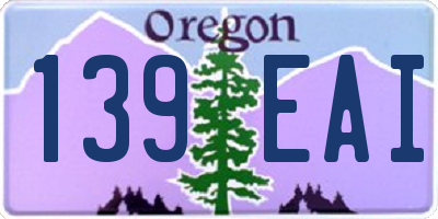 OR license plate 139EAI