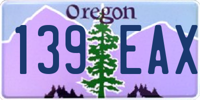 OR license plate 139EAX