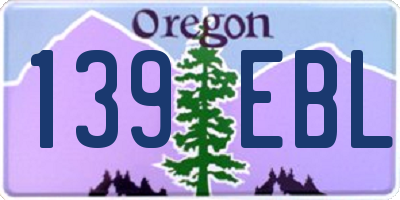 OR license plate 139EBL