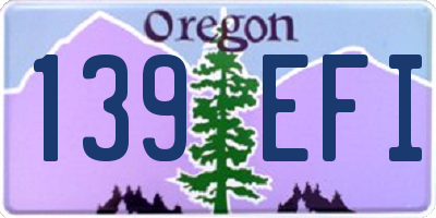 OR license plate 139EFI