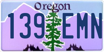 OR license plate 139EMN
