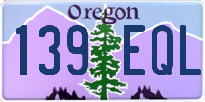 OR license plate 139EQL