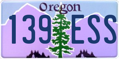 OR license plate 139ESS