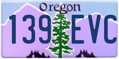 OR license plate 139EVC