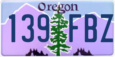 OR license plate 139FBZ