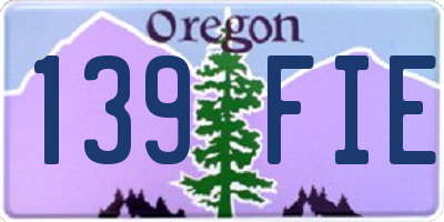 OR license plate 139FIE
