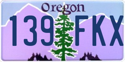 OR license plate 139FKX