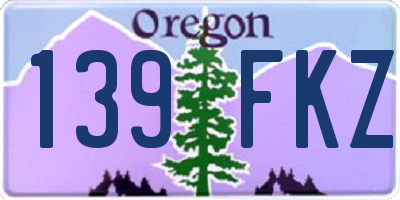 OR license plate 139FKZ
