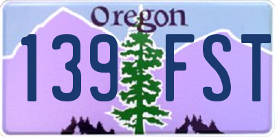 OR license plate 139FST