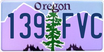 OR license plate 139FVC