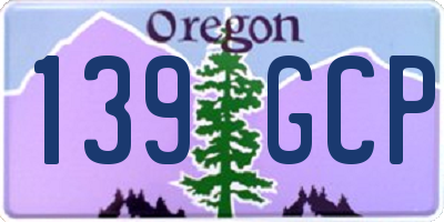 OR license plate 139GCP