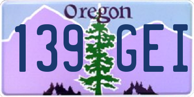 OR license plate 139GEI