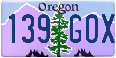 OR license plate 139GOX