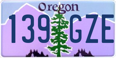 OR license plate 139GZE